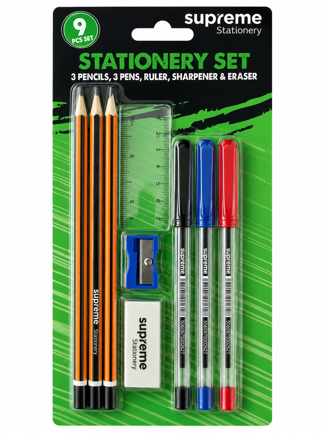 Supreme Stationery 9 Piece Stationery Set
