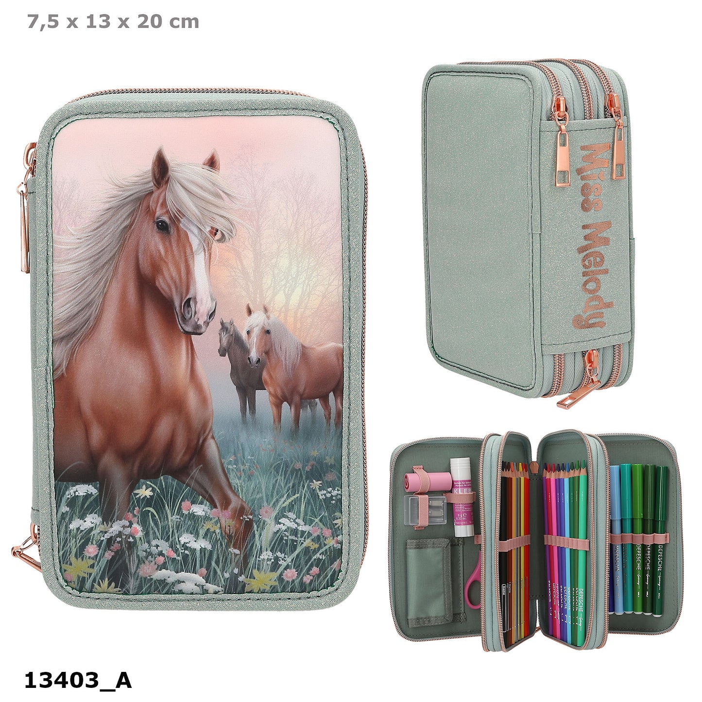 Miss Melody Triple Pencil Case