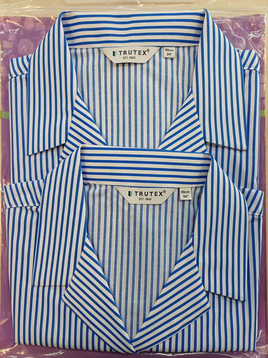 St Mary's Grammar Girls Royal Stripe SS Revere Blouse