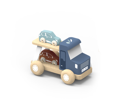 Speedy Monkey FSC Wooden Car Carrier Truck Toy Transporter