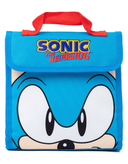 Sonic the Hedgehog Unisex Kids Blue Character 4 Piece Backpack Set (One Size)