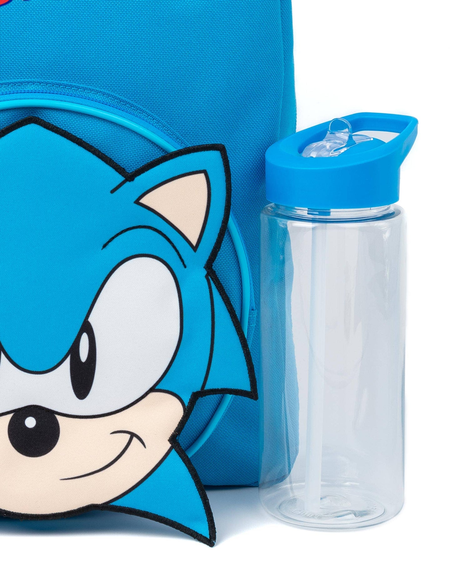 Sonic the Hedgehog Unisex Kids Blue Character 4 Piece Backpack Set (One Size)