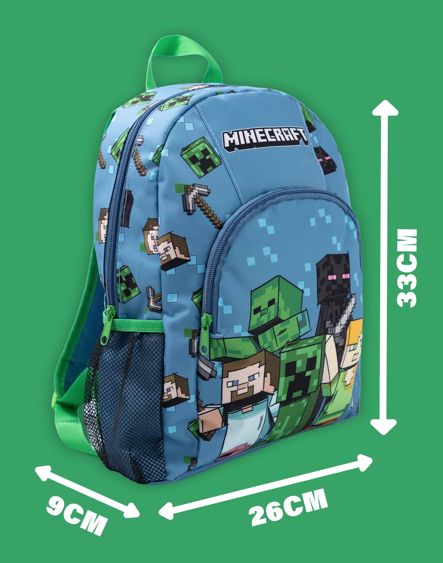 Minecraft Unisex Kids Blue Character Backpack (One Size)