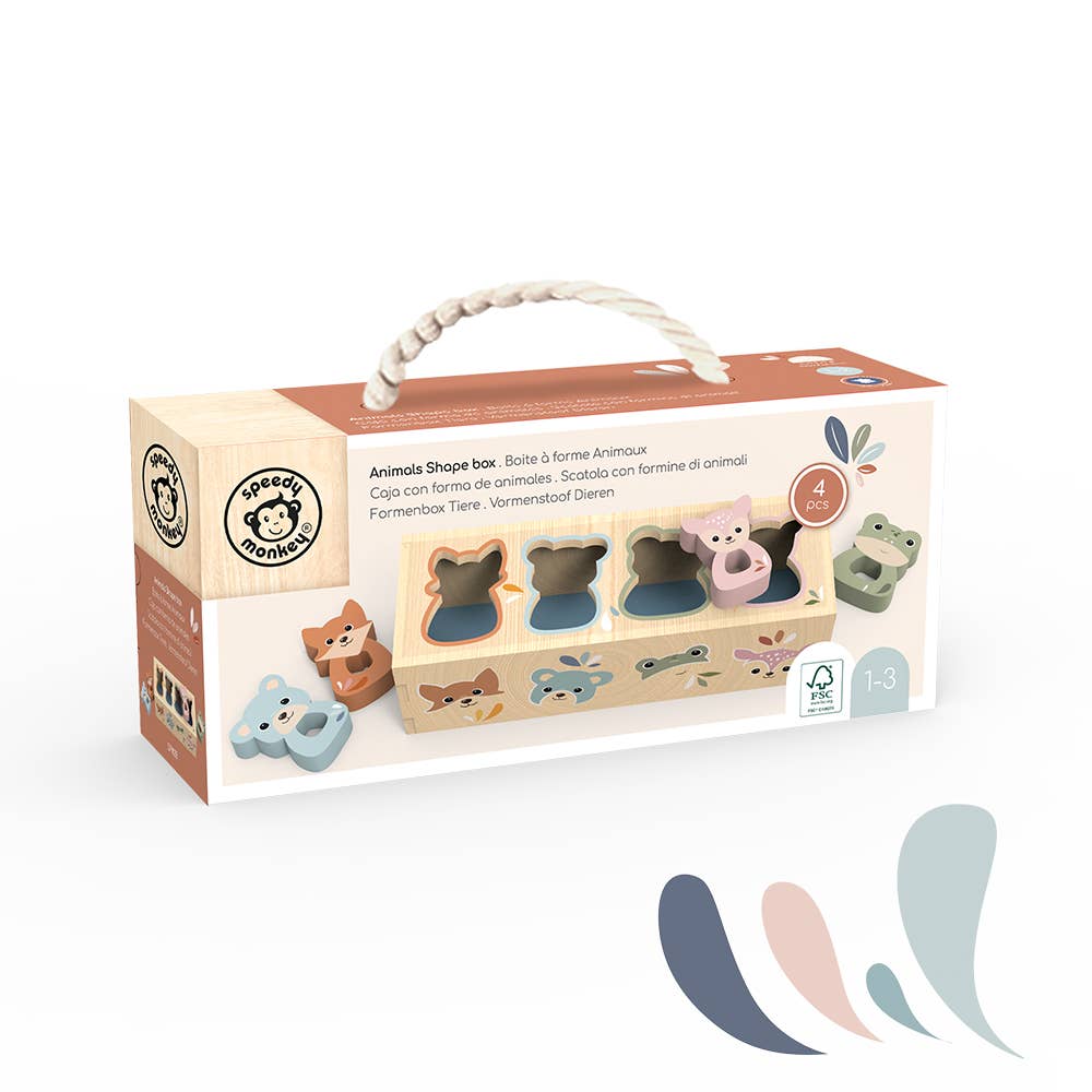 Speedy Monkey FSC Wooden Shape Sorter Box Educational Toy