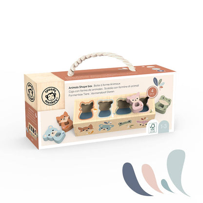 Speedy Monkey FSC Wooden Shape Sorter Box Educational Toy