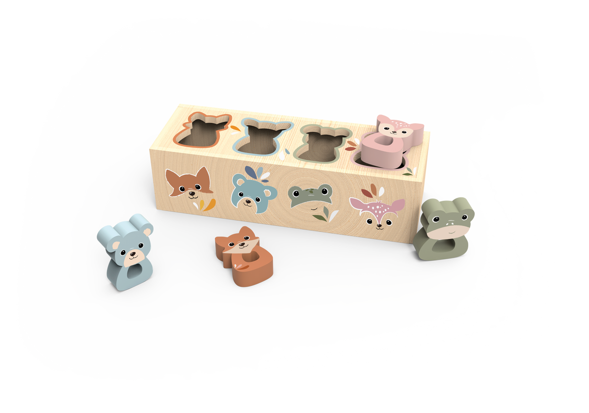Speedy Monkey FSC Wooden Shape Sorter Box Educational Toy