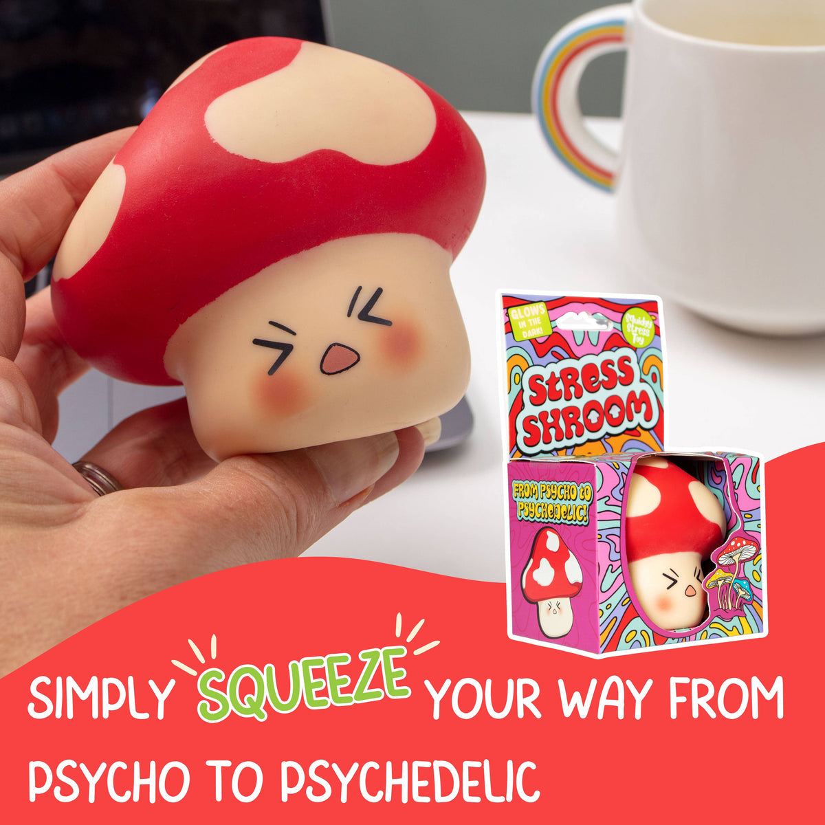 Squishy Toy - Stress Shroom - Fidget Stress Ball Toy