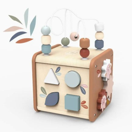 Speedy Monkey 5 in 1 Activity Cube (Wooden Toys)