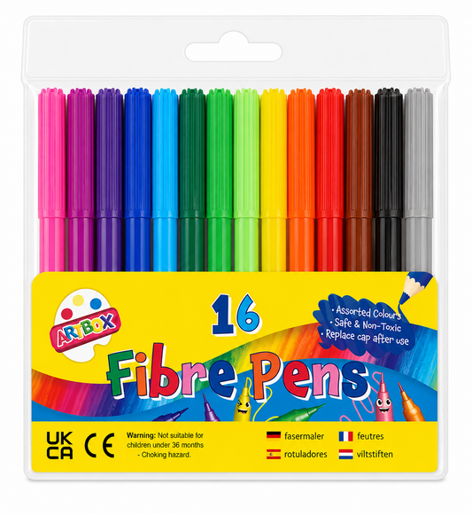 16 Fibre Pens