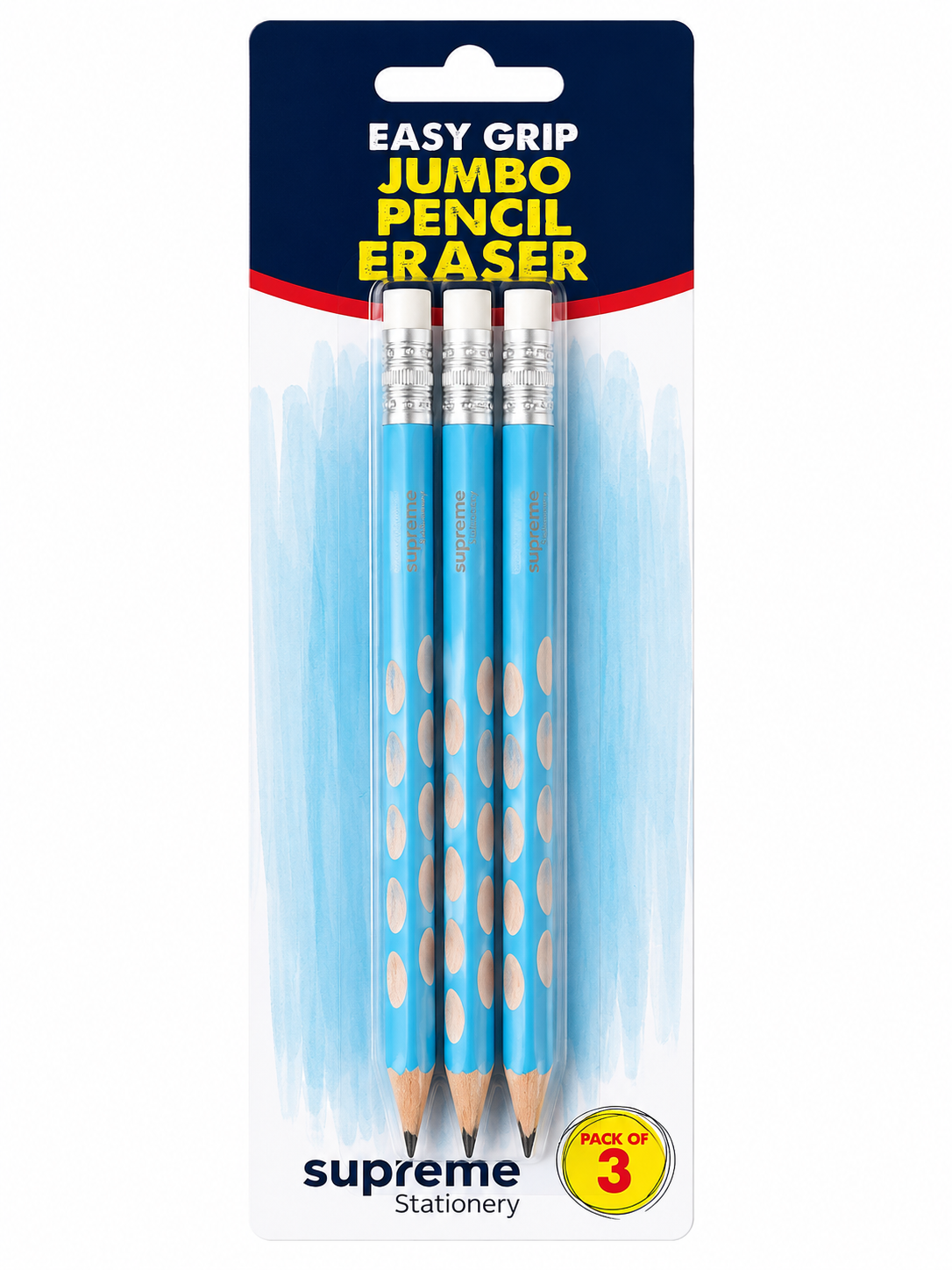 Easy Grip Jumbo HB Pencils with Eraser - 3 Pack
