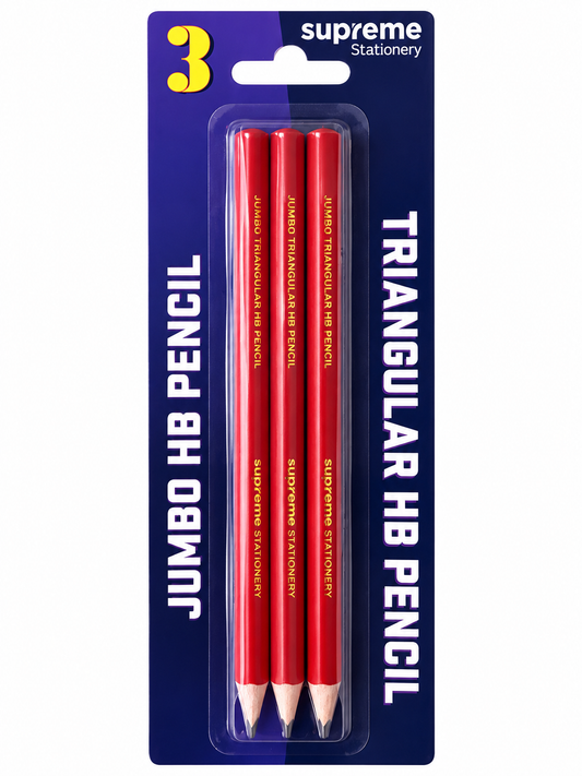 Jumbo Triangular HB Pencils - 3 Pack