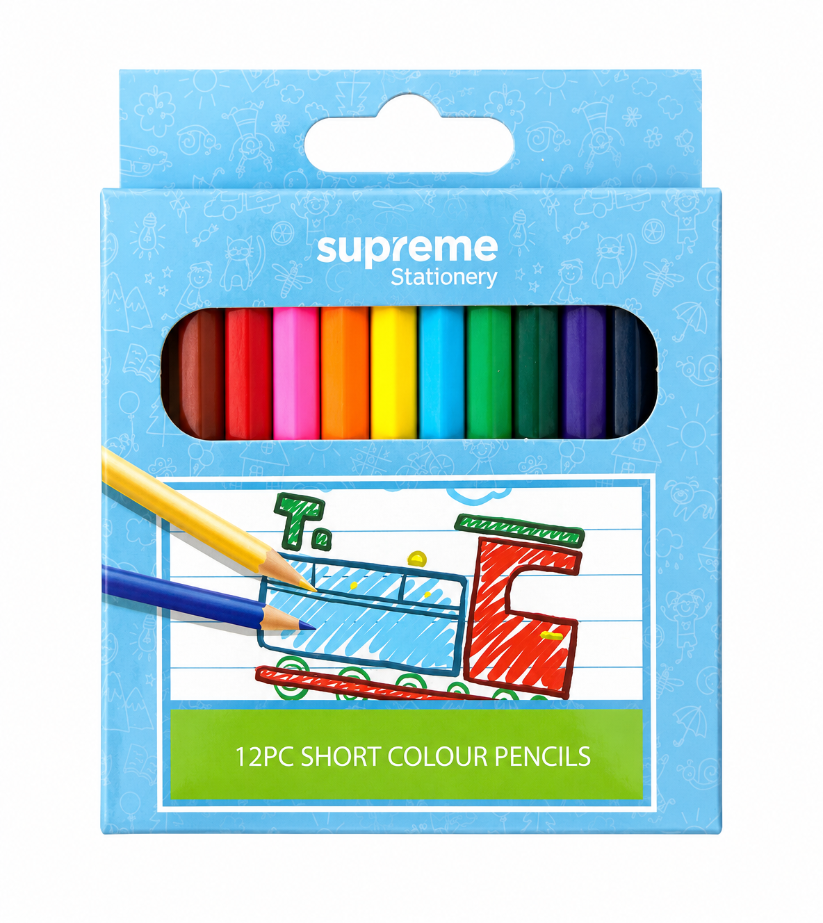 Short Colouring Pencils - 12 Pack