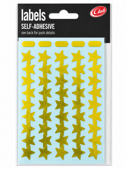 Self-Adhesive Gold Star Labels