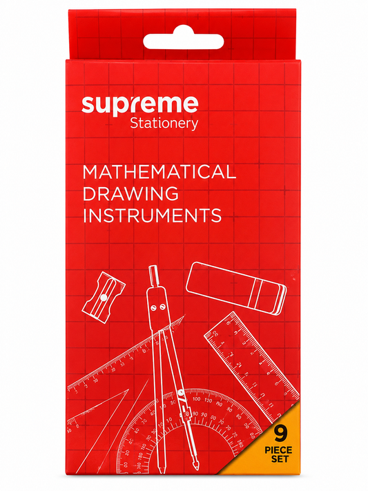 Mathematical Drawing Instruments Set - 9 Piece