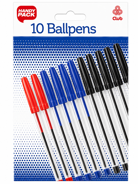 10 Ballpens - mixed colours