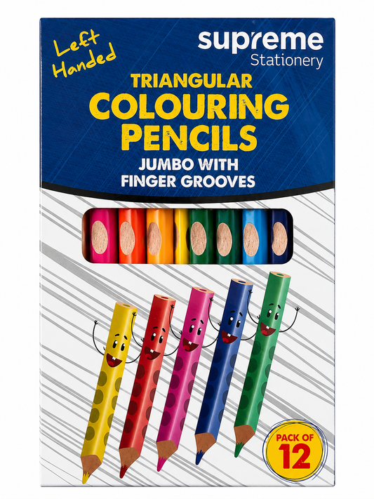 Left Handed Triangular Colouring Pencils - 12 Pack