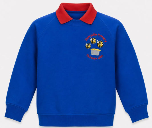 Royal Blue Sweatshirt for Harryville Primary School with Logo