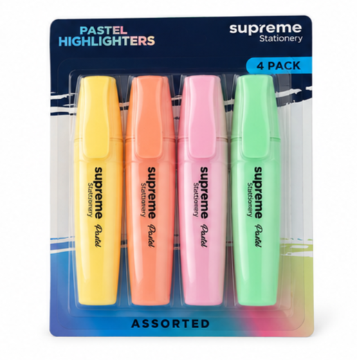 Pastel Highlighters - 4 Pack
