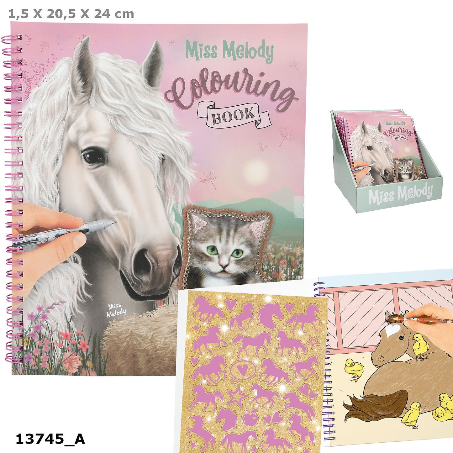 Miss Melody Colouring Book With Sequins