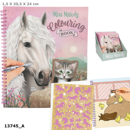 Miss Melody Colouring Book With Sequins