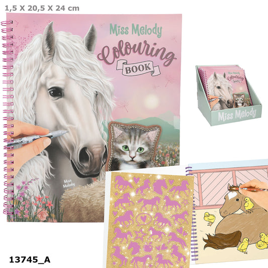 Miss Melody Colouring Book With Sequins