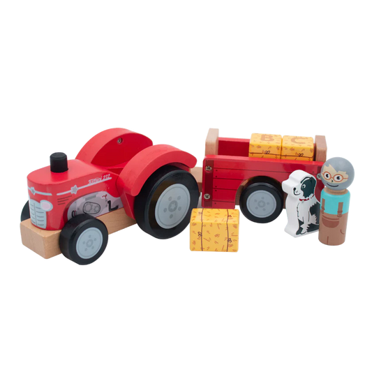 Tractor and Trailer (with bales)