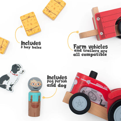 Tractor and Trailer (with bales)