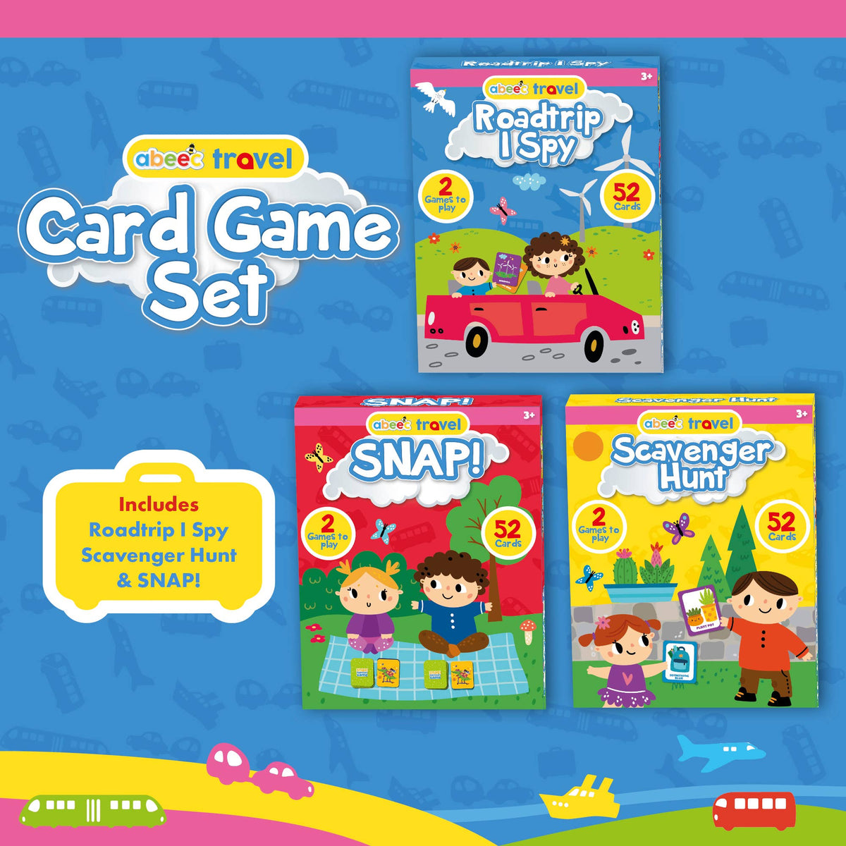 Abeec 3 Pack of Cards - Snap/Scavenger Hunt/I Spy