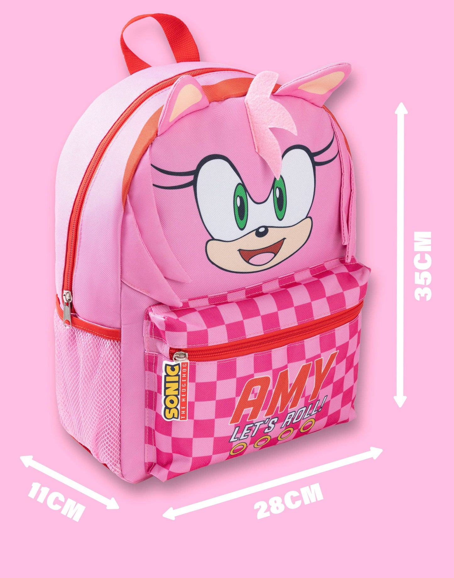 Sonic the Hedgehog Unisex Kids Pink Amy Backpack (One Size)