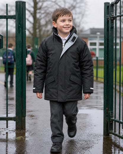 School Coat with Embroidery