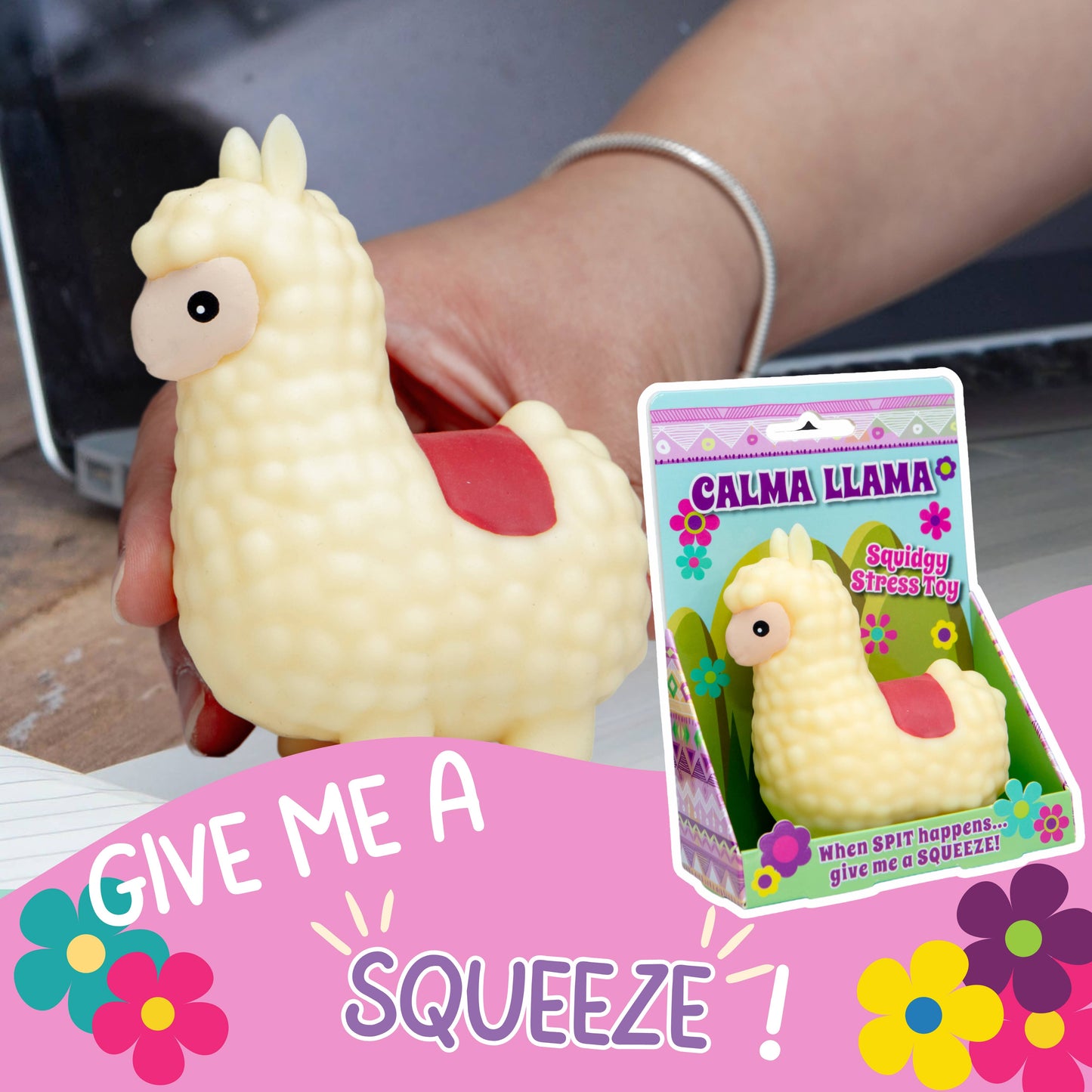 Squishy Toy - Calma Llama - Fidget Stress Ball/Toy