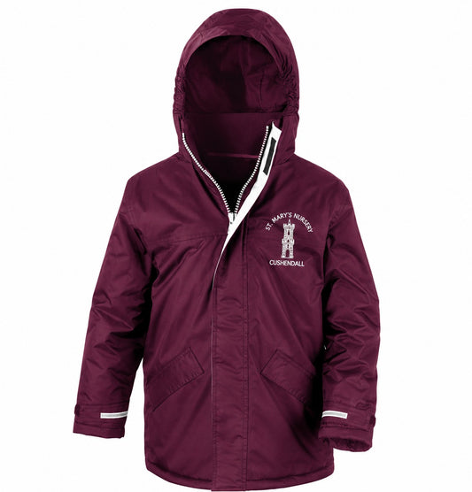 burgundy coat for st marys nursery cushendall
