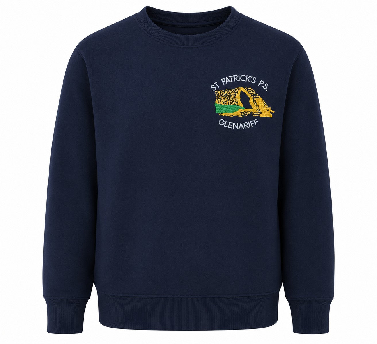 navy crew sweatshirt for st patricks primary school glenariff