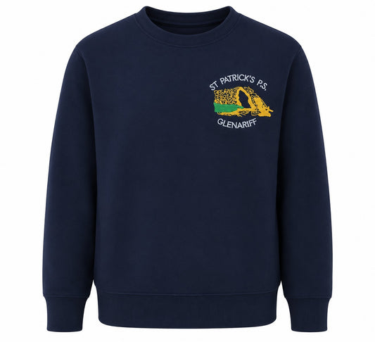 navy crew sweatshirt for st patricks primary school glenariff