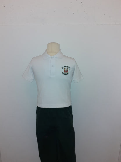 White bottle with a logo on a white background